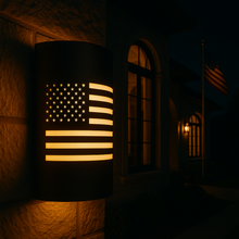 Load image into Gallery viewer, LED USA Flag Wall Sconce for Indoor/Outdoor Use