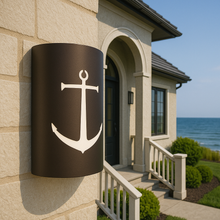 Load image into Gallery viewer, LED Anchor Wall Sconce: Handcrafted Nautical Elegance for Indoor/Outdoor Use
