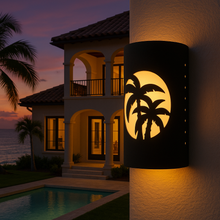 Load image into Gallery viewer, LED Palm Tree Tropical Wall Sconce Light - Indoor/Outdoor