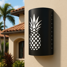 Load image into Gallery viewer, LED Pineapple in Paradise Steel Wall Sconce Light - Indoor/Outdoor
