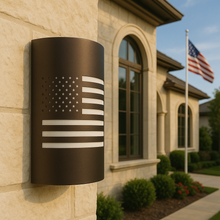 Load image into Gallery viewer, LED USA Flag Wall Sconce for Indoor/Outdoor Use