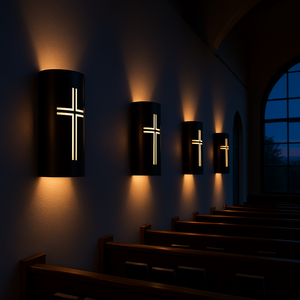 LED Cross Design Wall Sconce for Indoor and Outdoor Use