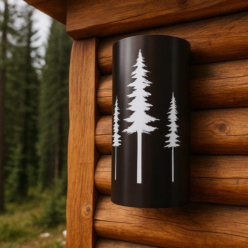 LED Pine Tree Wall Sconce Light - Rustic Charm for Indoor and Outdoor Spaces