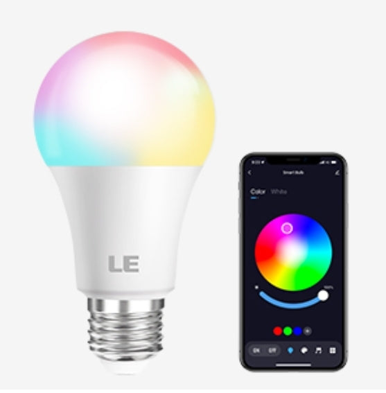 Color Changing Light Bulbs, Bluetooth Smart LED Bulb, Dimmable via App, 60 Watt Equivalent, 2700K-6500K