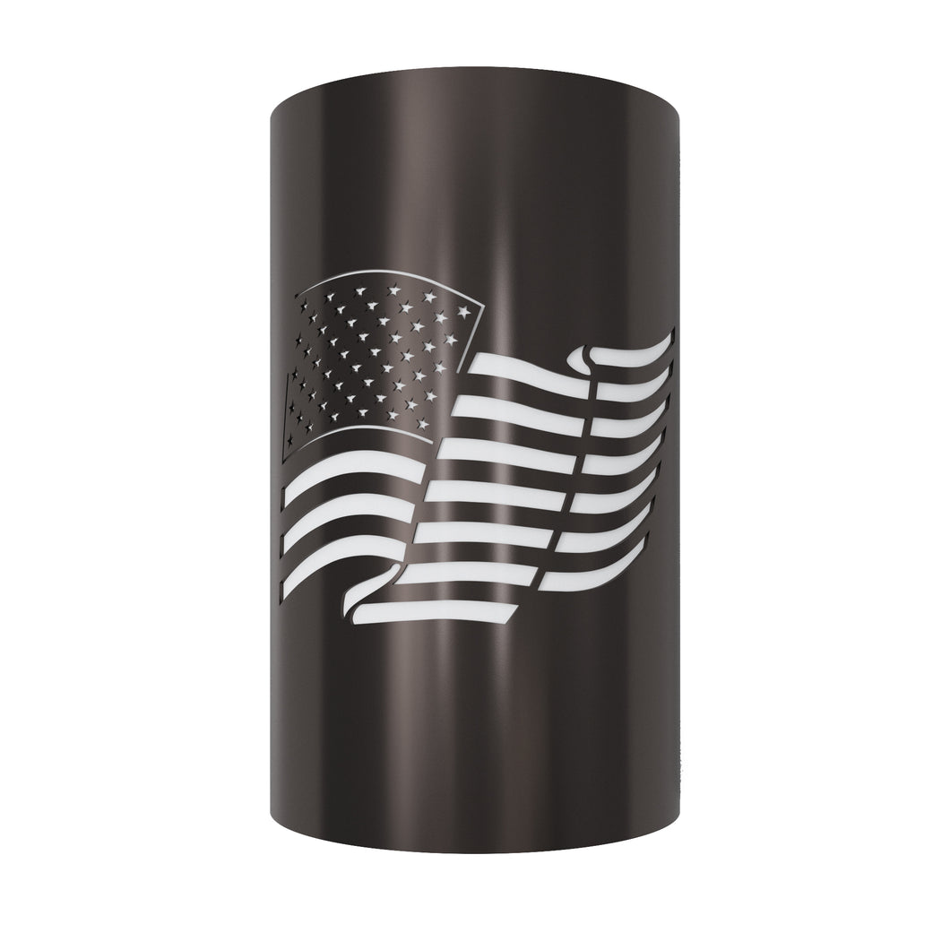 LED USA Flag Patriotic Design Wall Sconce - Indoor/Outdoor