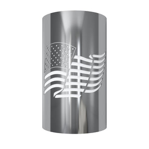 LED USA Flag Patriotic Design Wall Sconce - Indoor/Outdoor