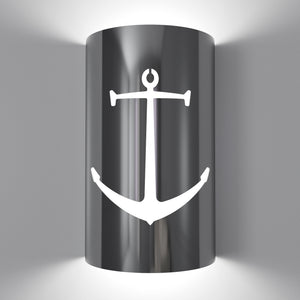 LED Anchor Wall Sconce: Handcrafted Nautical Elegance for Indoor/Outdoor Use