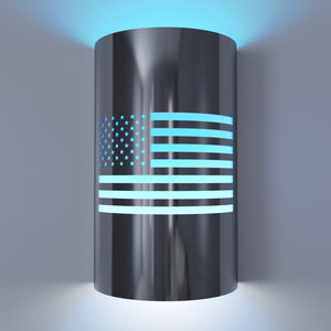 LED USA Flag Wall Sconce for Indoor/Outdoor Use
